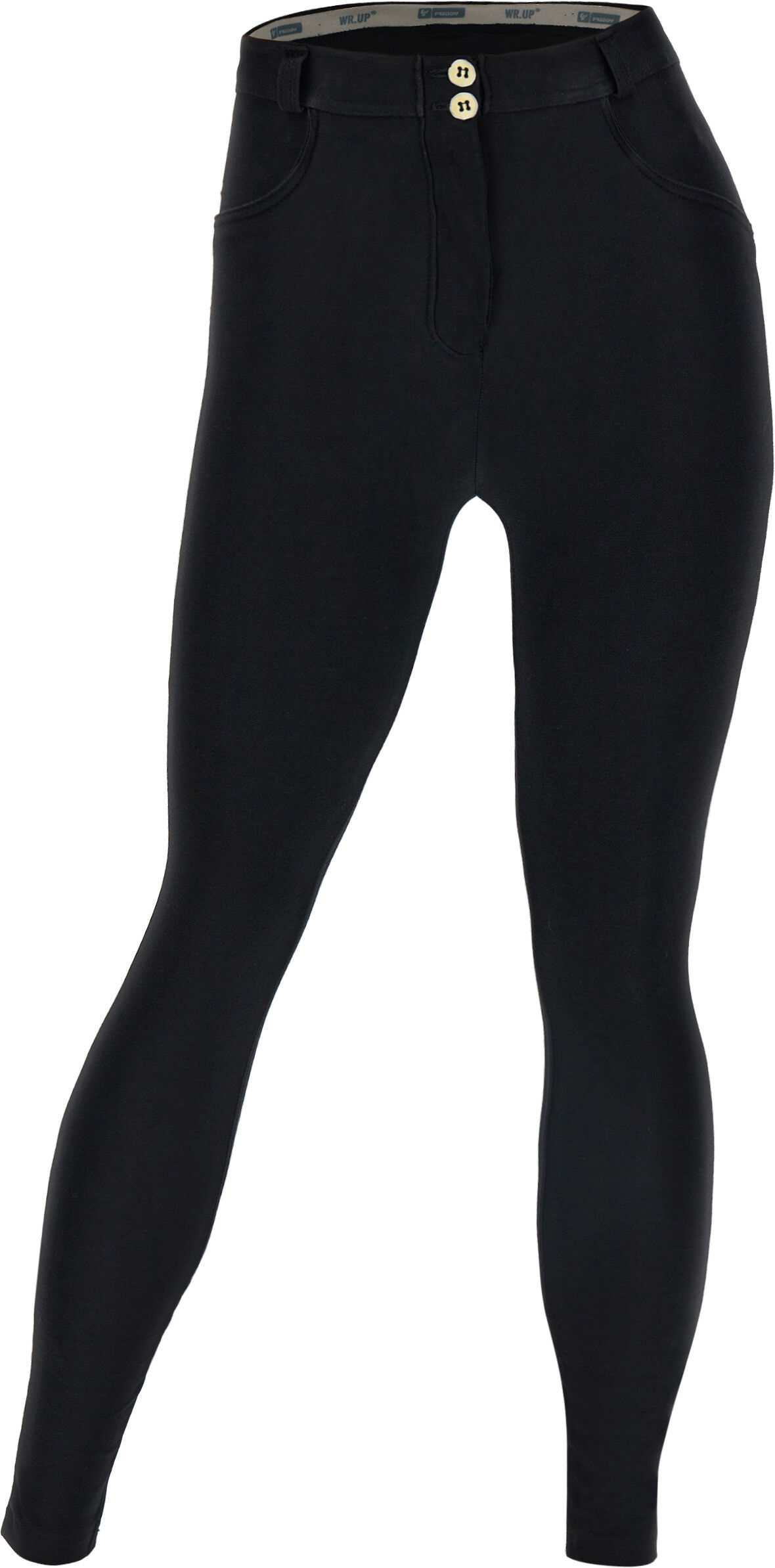 Freddy Pantaloni push up WR.UP® curvy jersey drill ecosostenibile Nero Donna Small