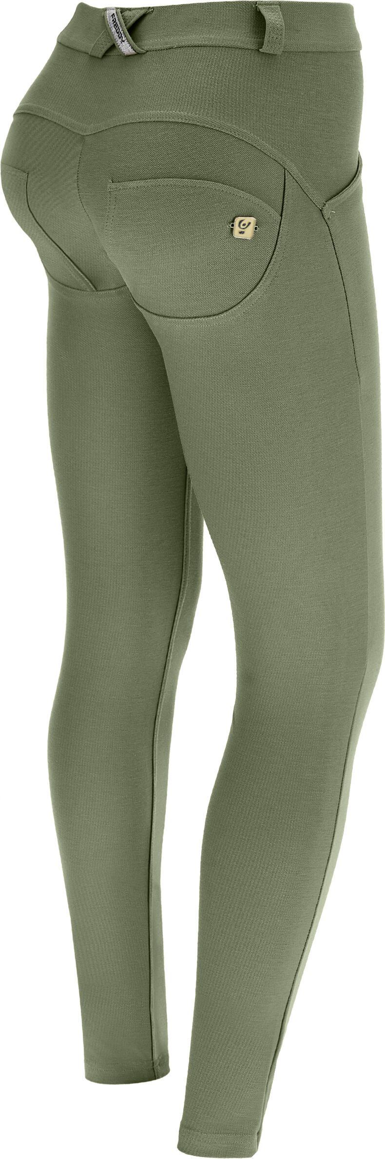 Freddy Pantaloni push up WR.UP® in jersey drill ecosostenibile Oil Green Donna Small