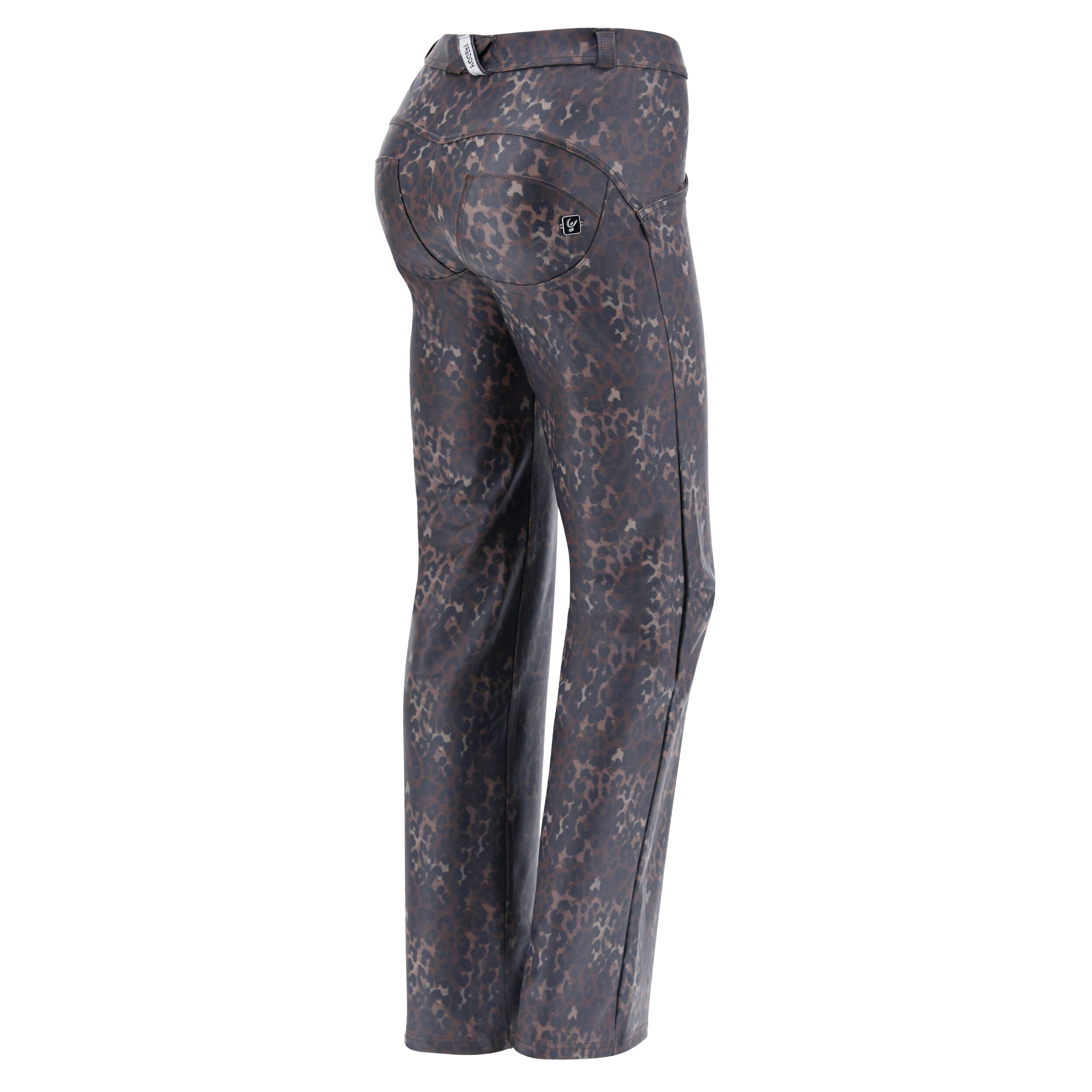 Freddy Pantaloni push up WR.UP® wide leg in similpelle animalier Leopard Animalier Donna Xxs