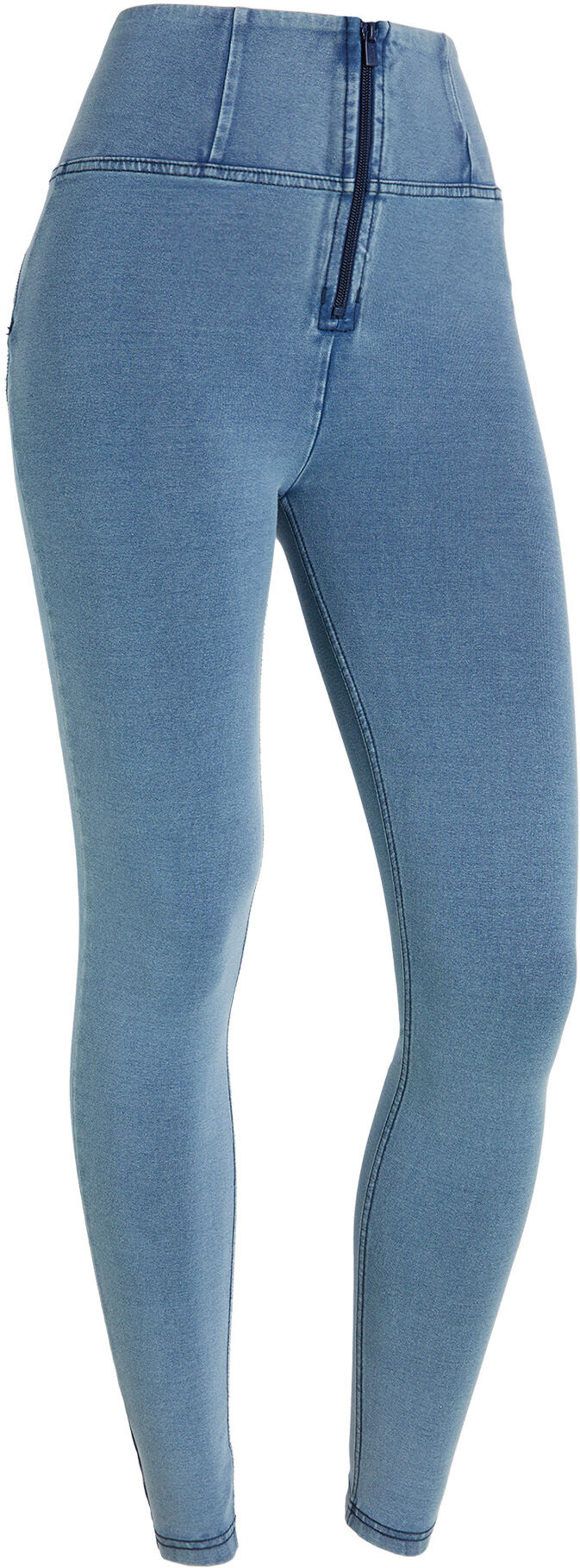 Freddy Jeggings push up WR.UP® superskinny vita alta con zip Denim Light Blue-Blue Seams Donna Medium