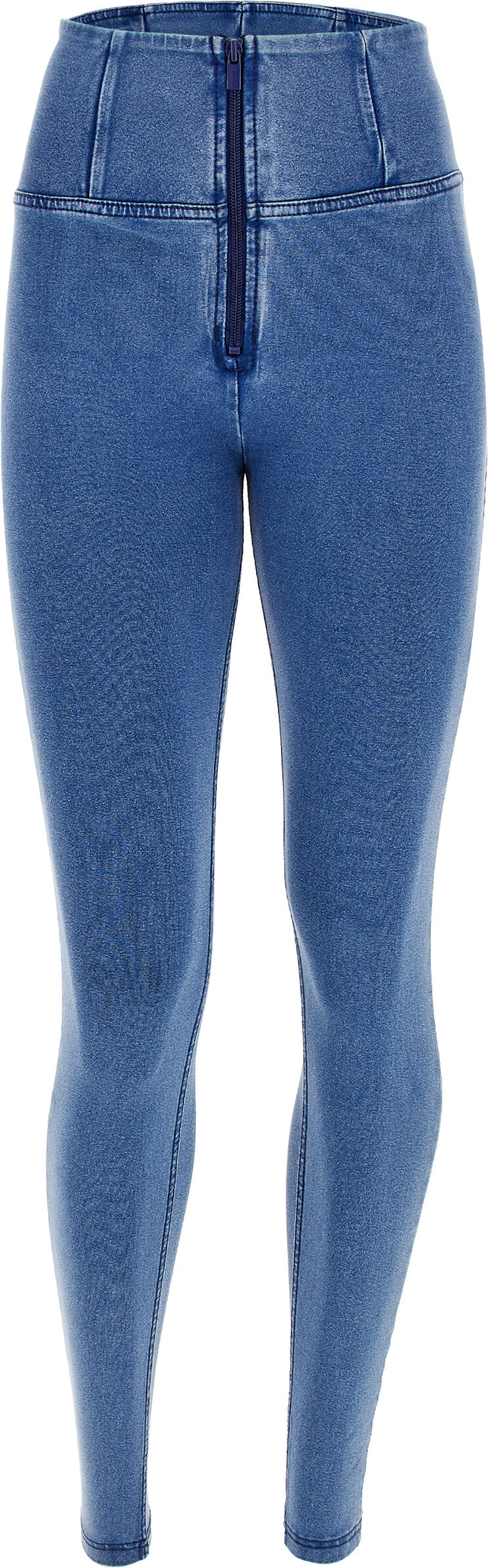 Freddy Jeggings push up WR.UP® superskinny vita alta con zip Light Blue-Seams On Tone Donna Large