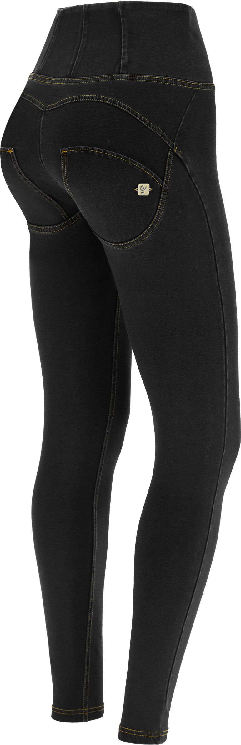 Freddy Jeggings push up WR.UP® vita super alta con zip in tono Black Indigo+ Y.Seams Donna Medium