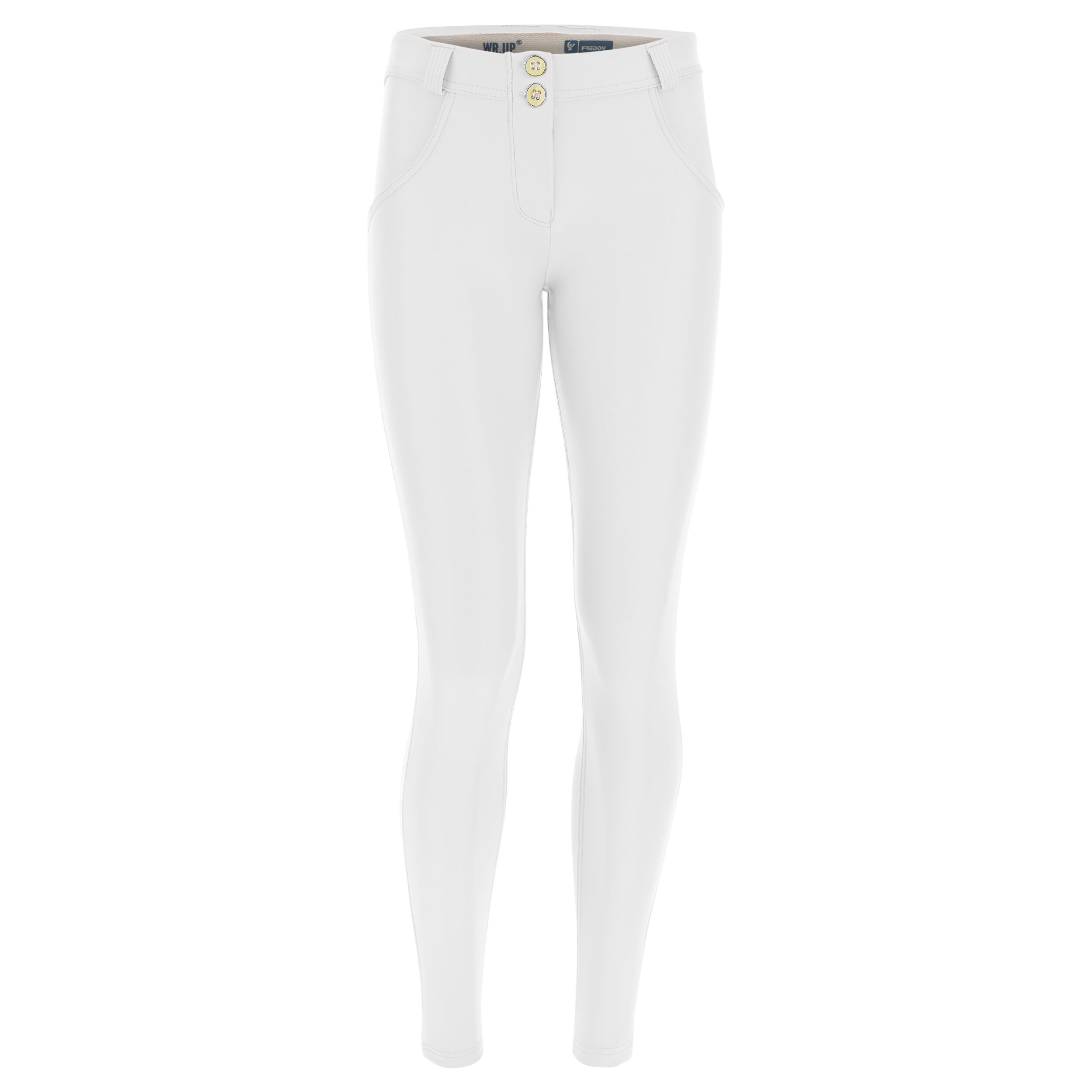 Freddy Pantaloni WR.UP® superskinny vita bassa in similpelle ecologica Bianco Donna Medium