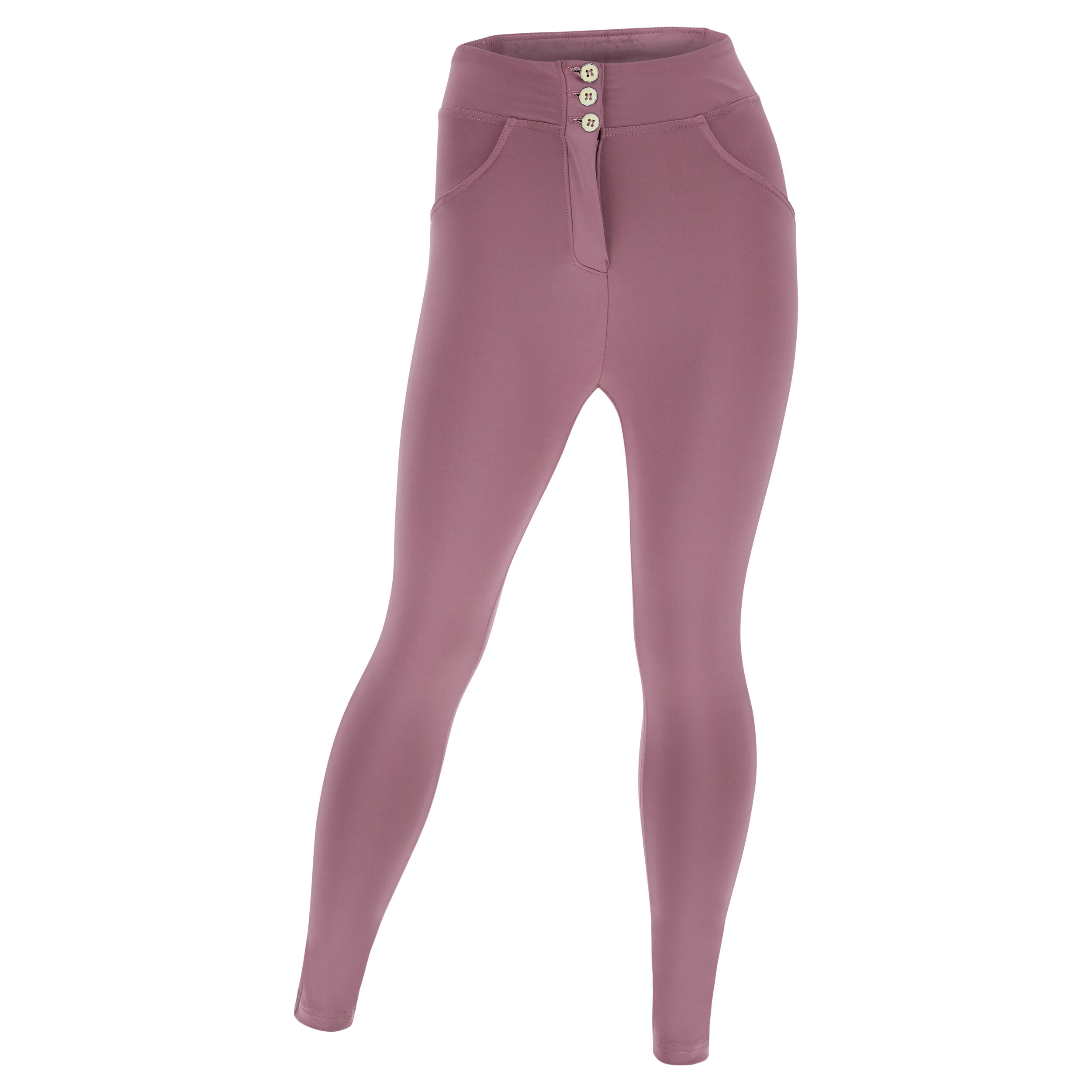 Freddy Pantaloni push up WR.UP® curvy vita media traspiranti Dusky Orchid Donna Small