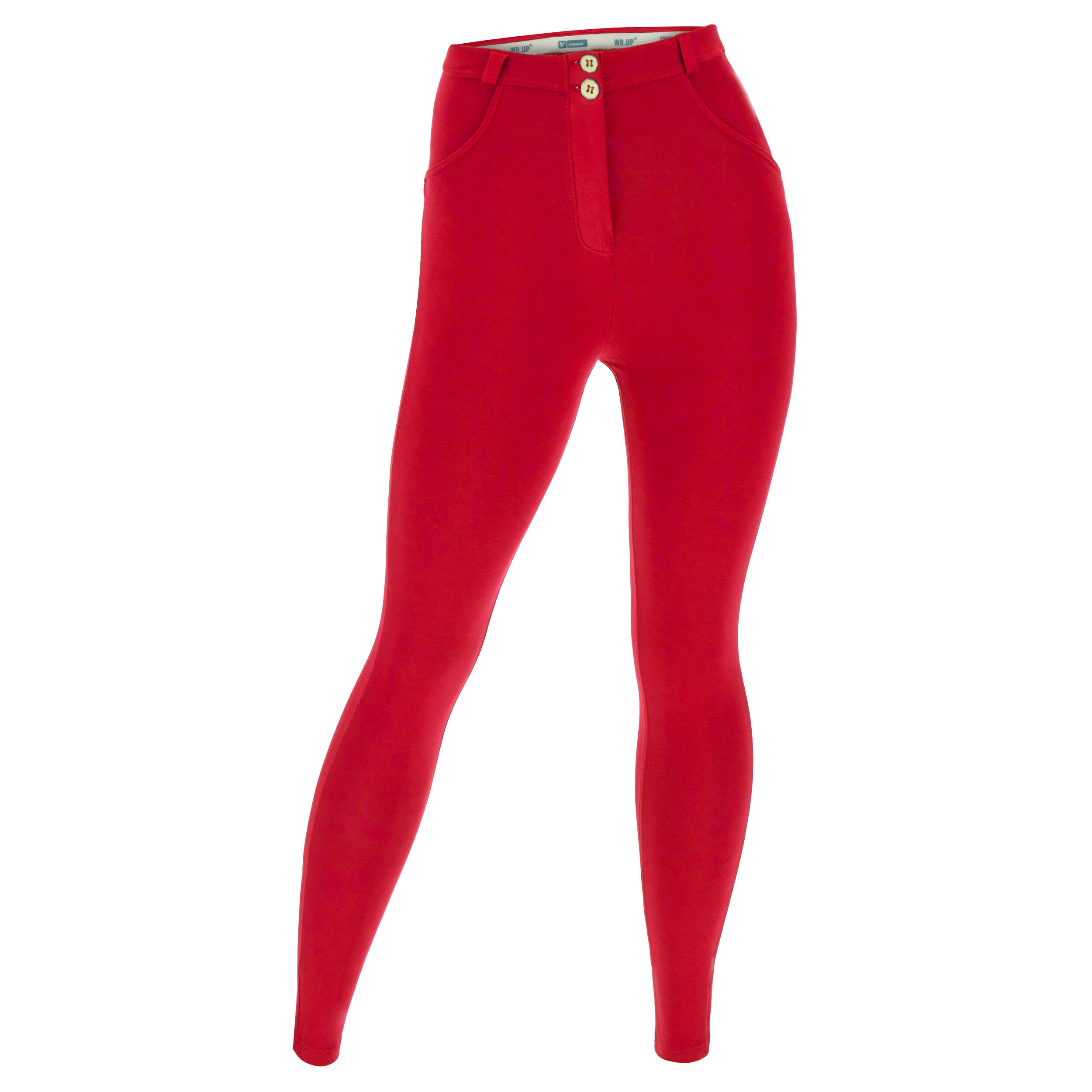 Freddy Pantaloni push up WR.UP® curvy gamba superskinny in cotone Tango Red Donna Large