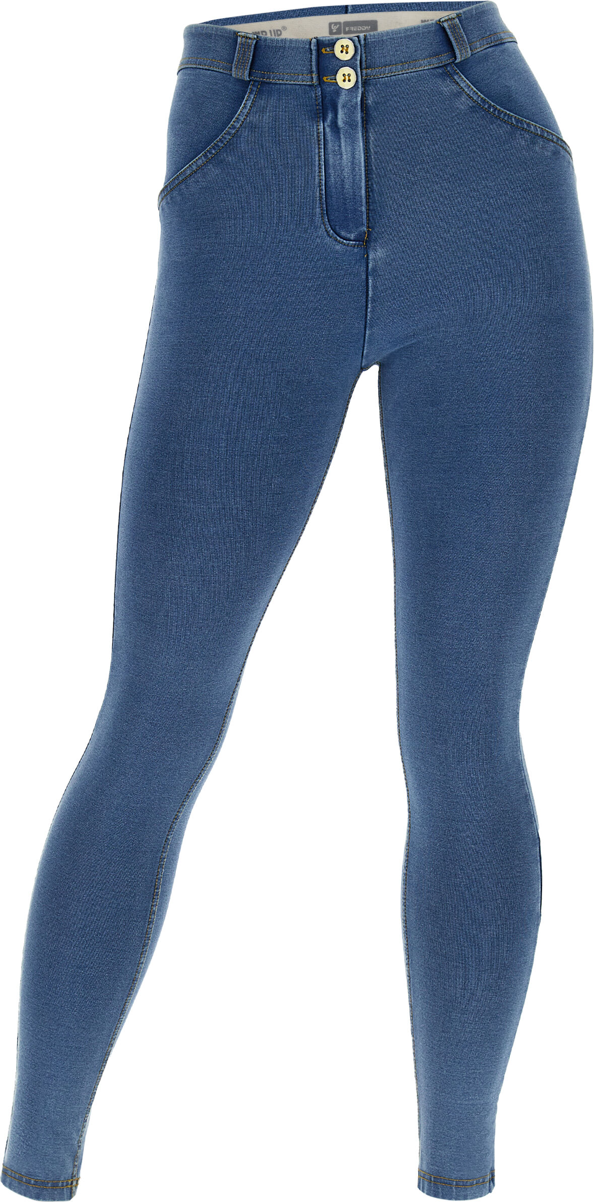 Freddy Jeggings push up WR.UP® curvy gamba superskinny jersey-denim Clear Jeans-Yellow Seams Donna Medium