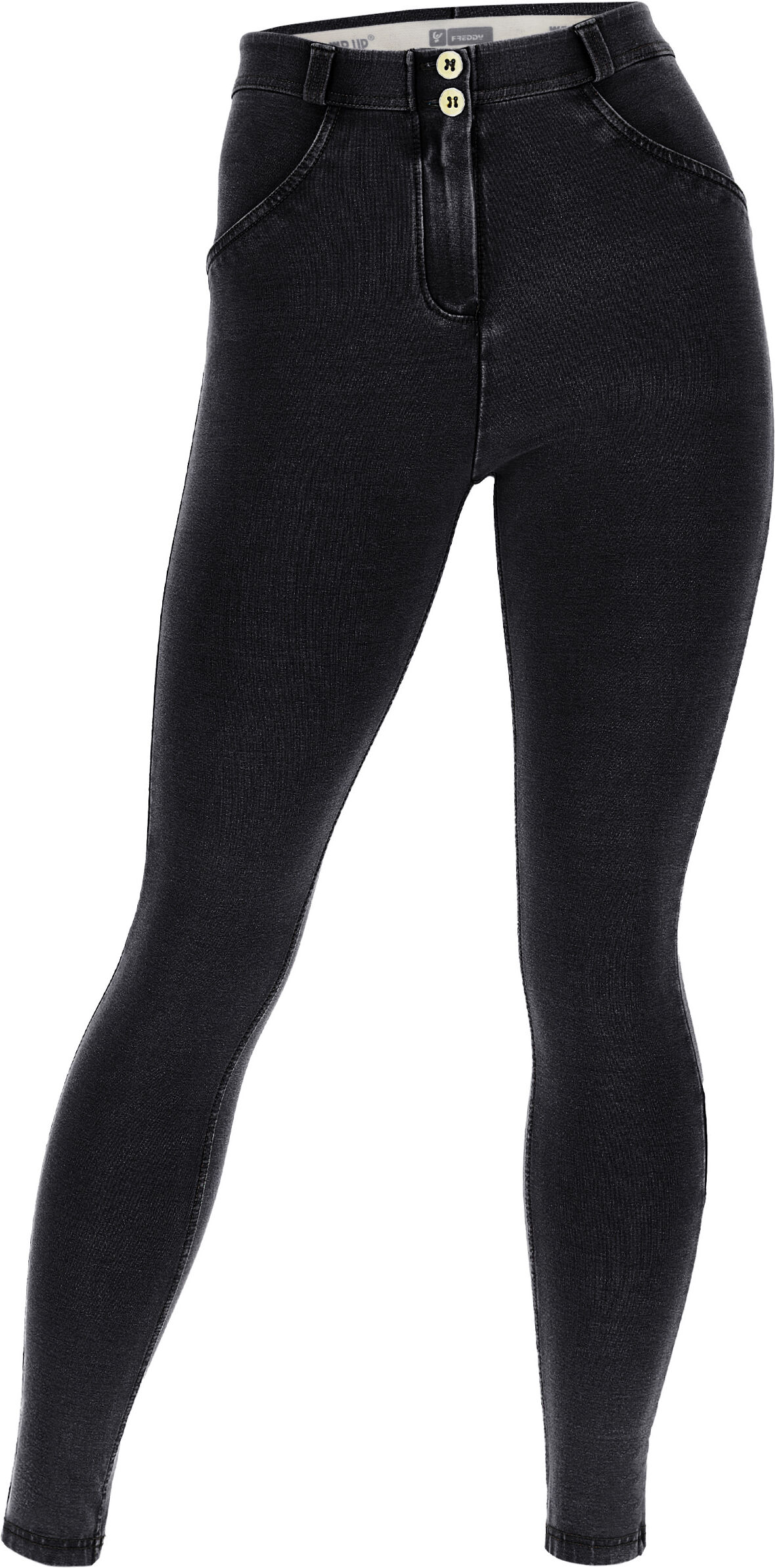 Freddy Jeggings push up WR.UP® curvy gamba superskinny jersey-denim Jeans Nero-Cuciture In Tono Donna Extra Small