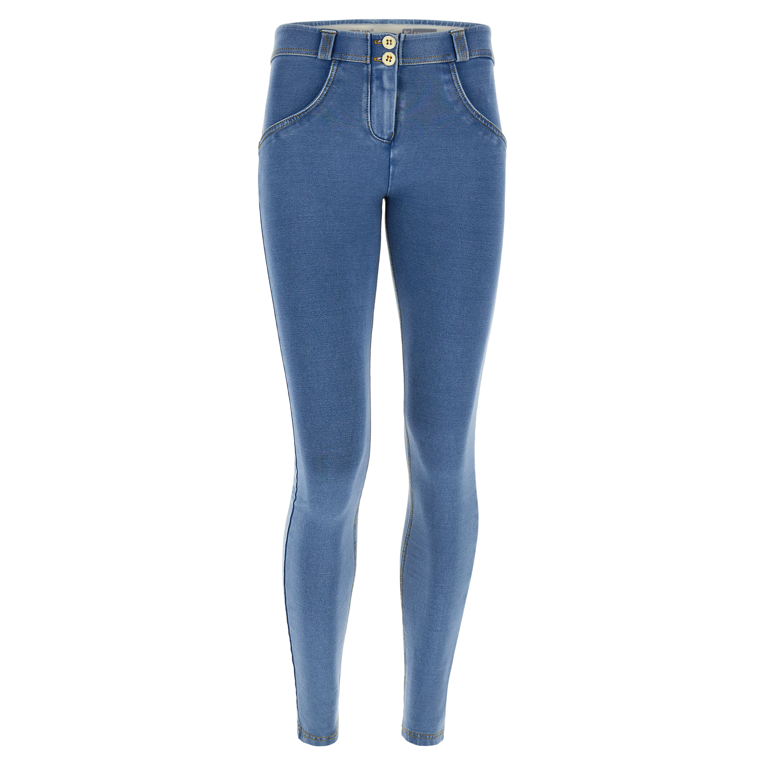Freddy Jeggings push up WR.UP® superskinny jersey-denim organico Clear Jeans-Yellow Seams Donna Medium