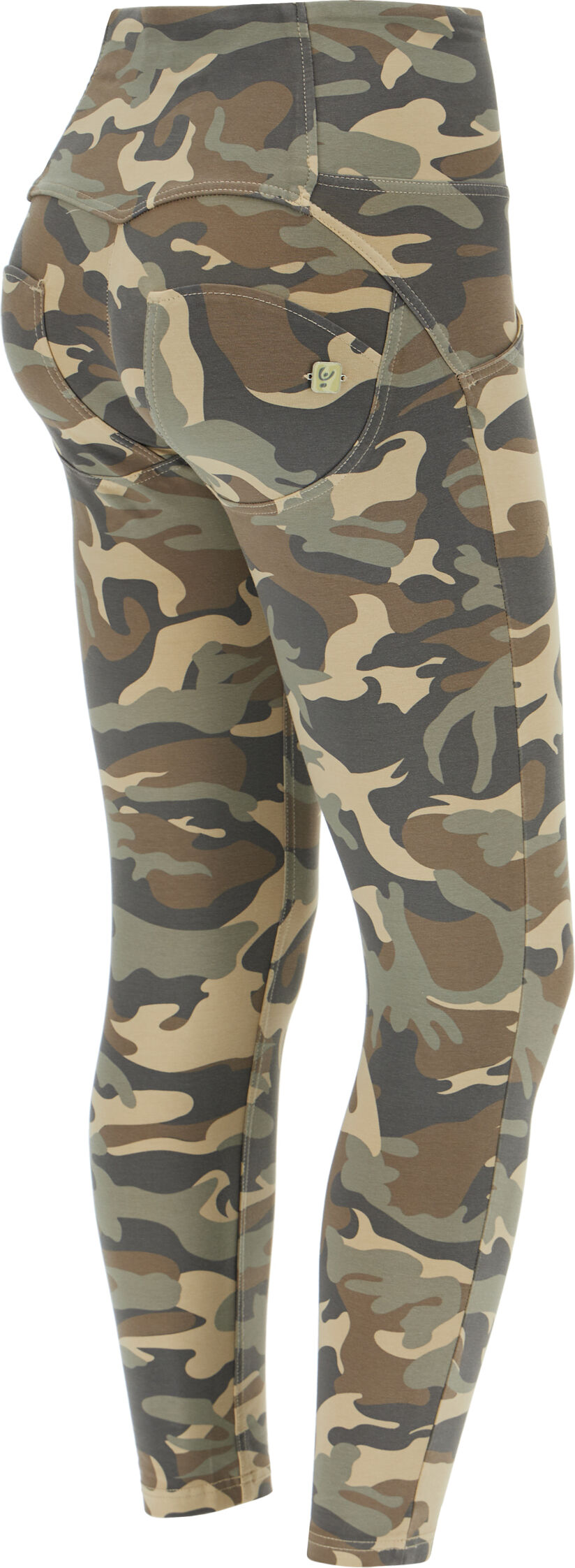 Freddy Pantaloni push up WR.UP® 7/8 vita alta in cotone camouflage Beige Mimetico Donna Xxs