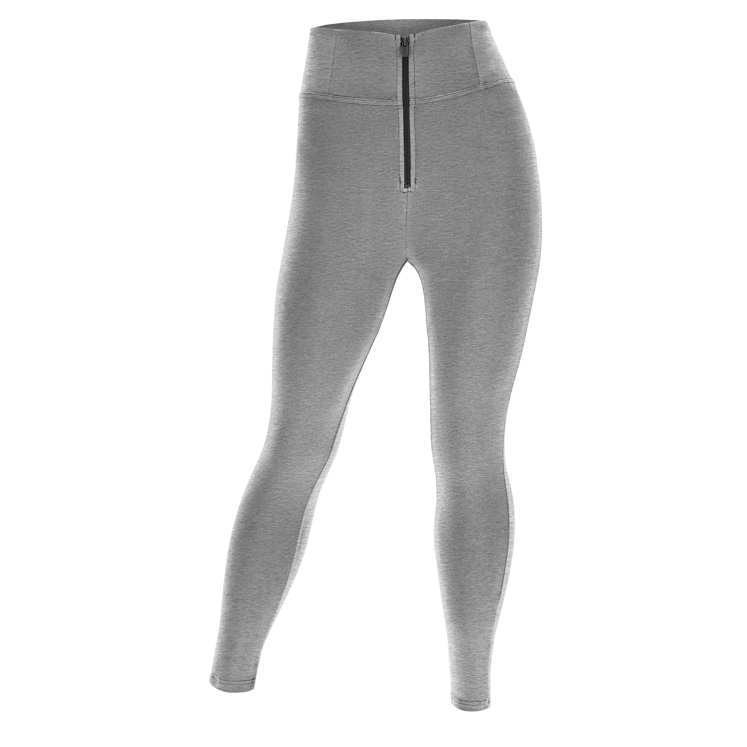 Freddy Pantaloni push up WR.UP® 7/8 curvy vita alta con zip Grigio Mélange Donna Medium