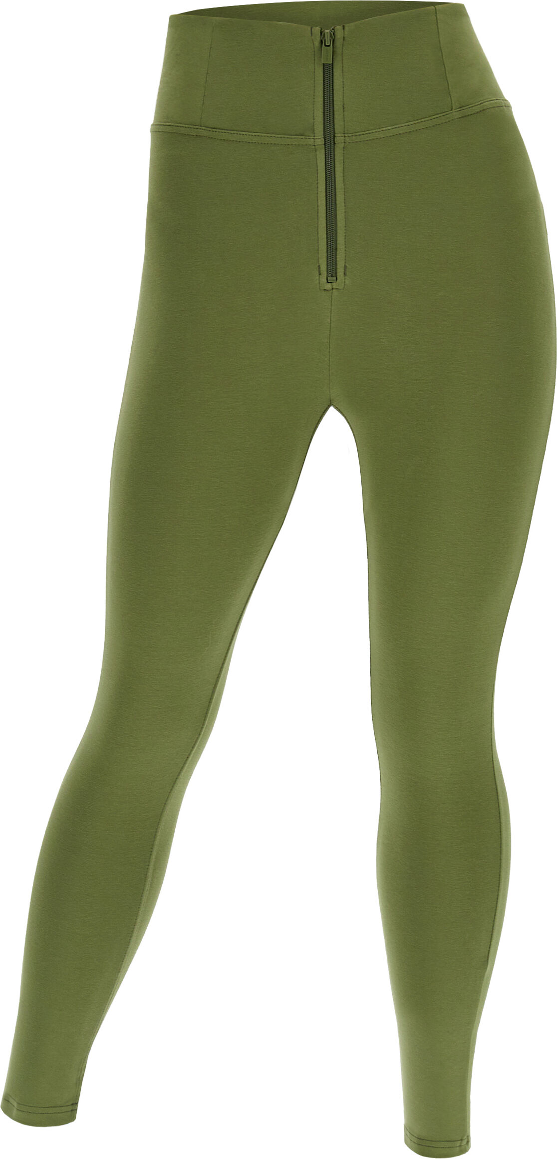 Freddy Pantaloni push up WR.UP® 7/8 curvy vita alta con zip Capulet Olive Donna Large