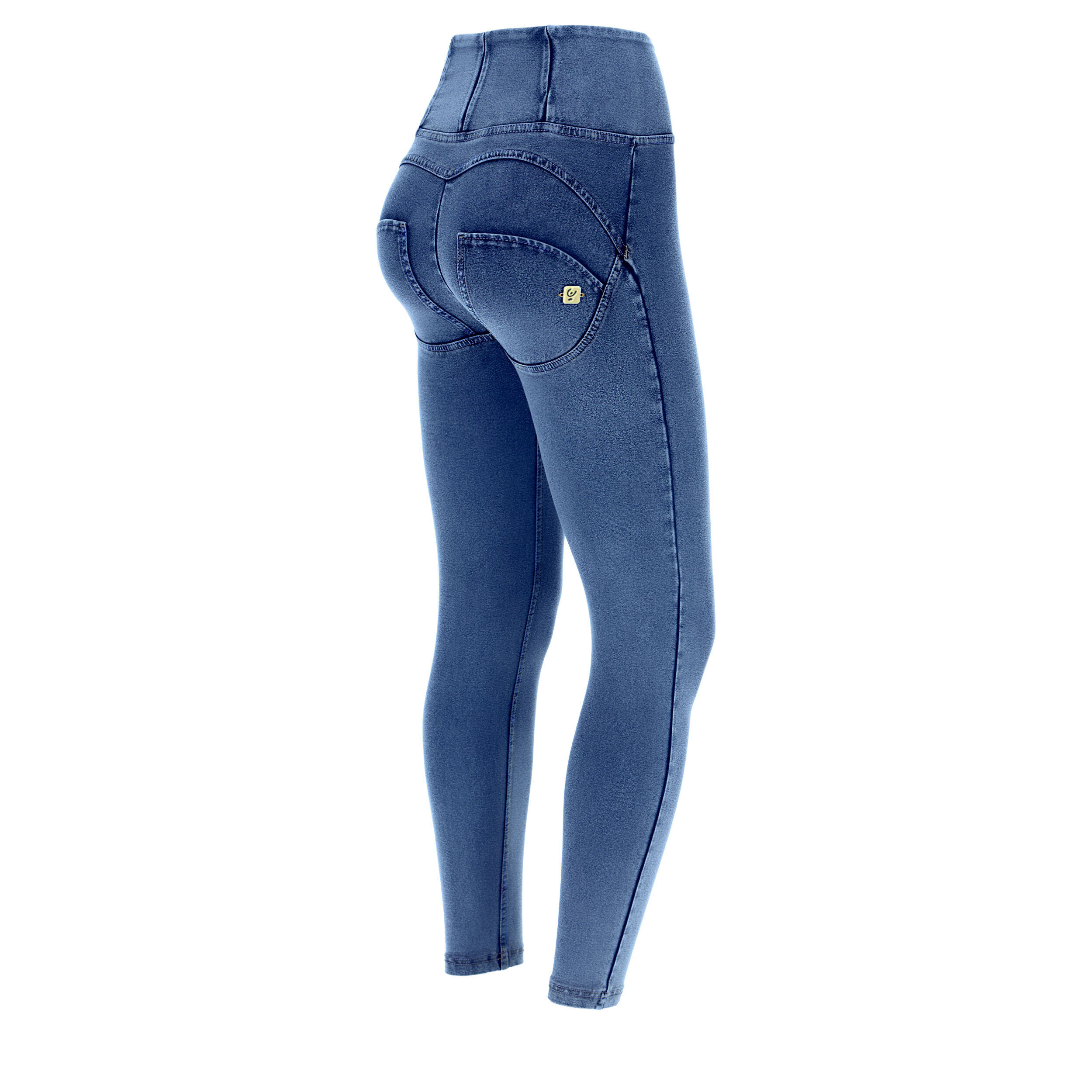 Freddy Jeggings push up WR.UP® 7/8 superskinny vita alta con zip Light Blue-Seams On Tone Donna Large