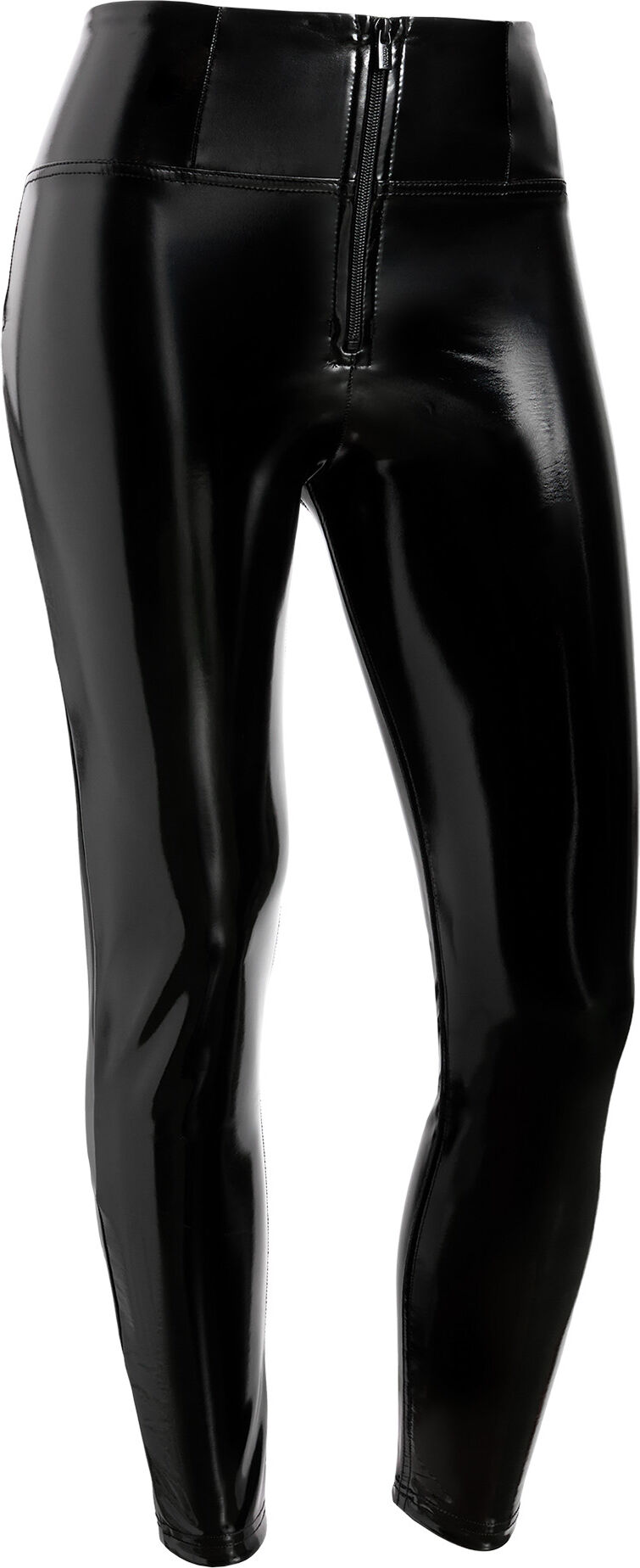 Freddy Pantaloni push up WR.UP® superskinny 7/8 vita alta in latex Nero Donna Small