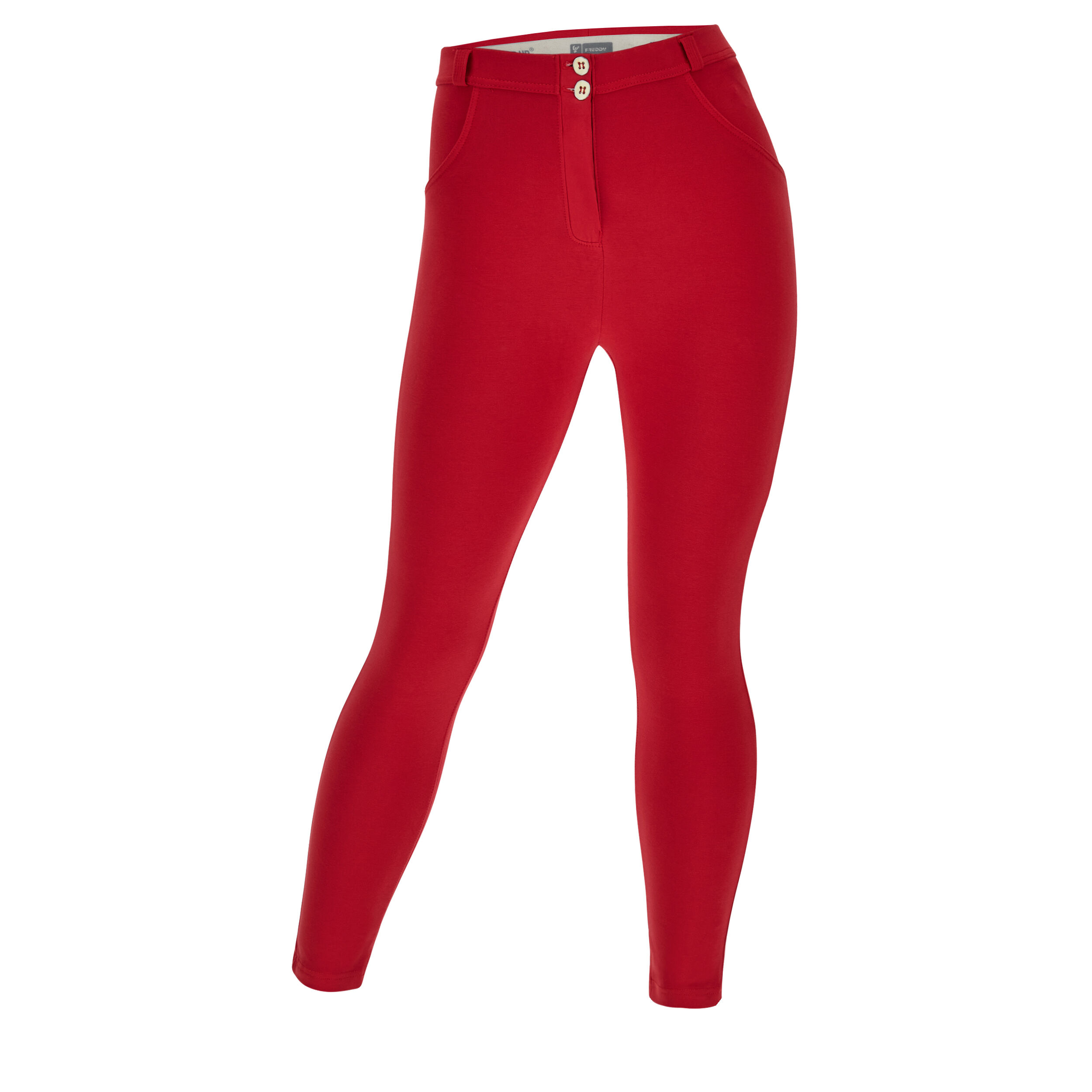 Freddy Pantaloni push up WR.UP® 7/8 curvy cotone organico Tango Red Donna Small