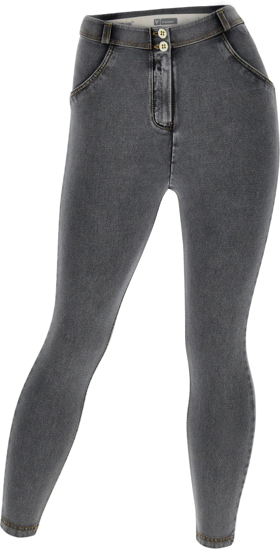 Freddy Jeggings push up WR.UP® 7/8 curvy con gamba superskinny Gray Jeans-Yellow Seams Donna Small