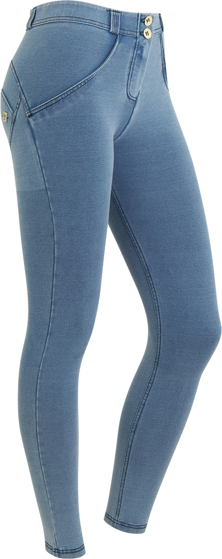 Freddy Jeggings push up WR.UP® 7/8 superskinny jersey organico Denim Light Blue-Blue Seams Donna Medium