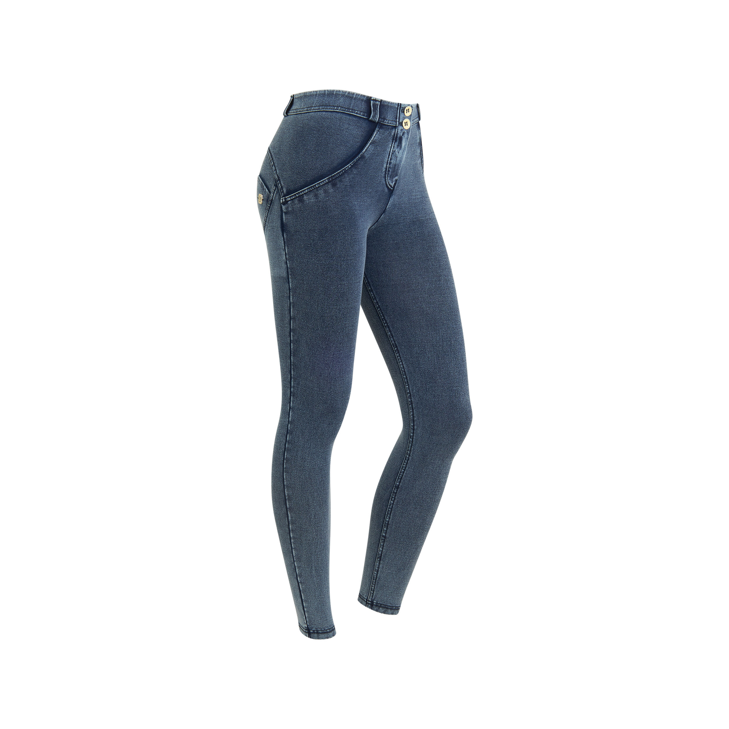 Freddy Jeggings push up WR.UP® 7/8 superskinny jersey organico Denim Blu Scuro-Blue Seams Donna Large