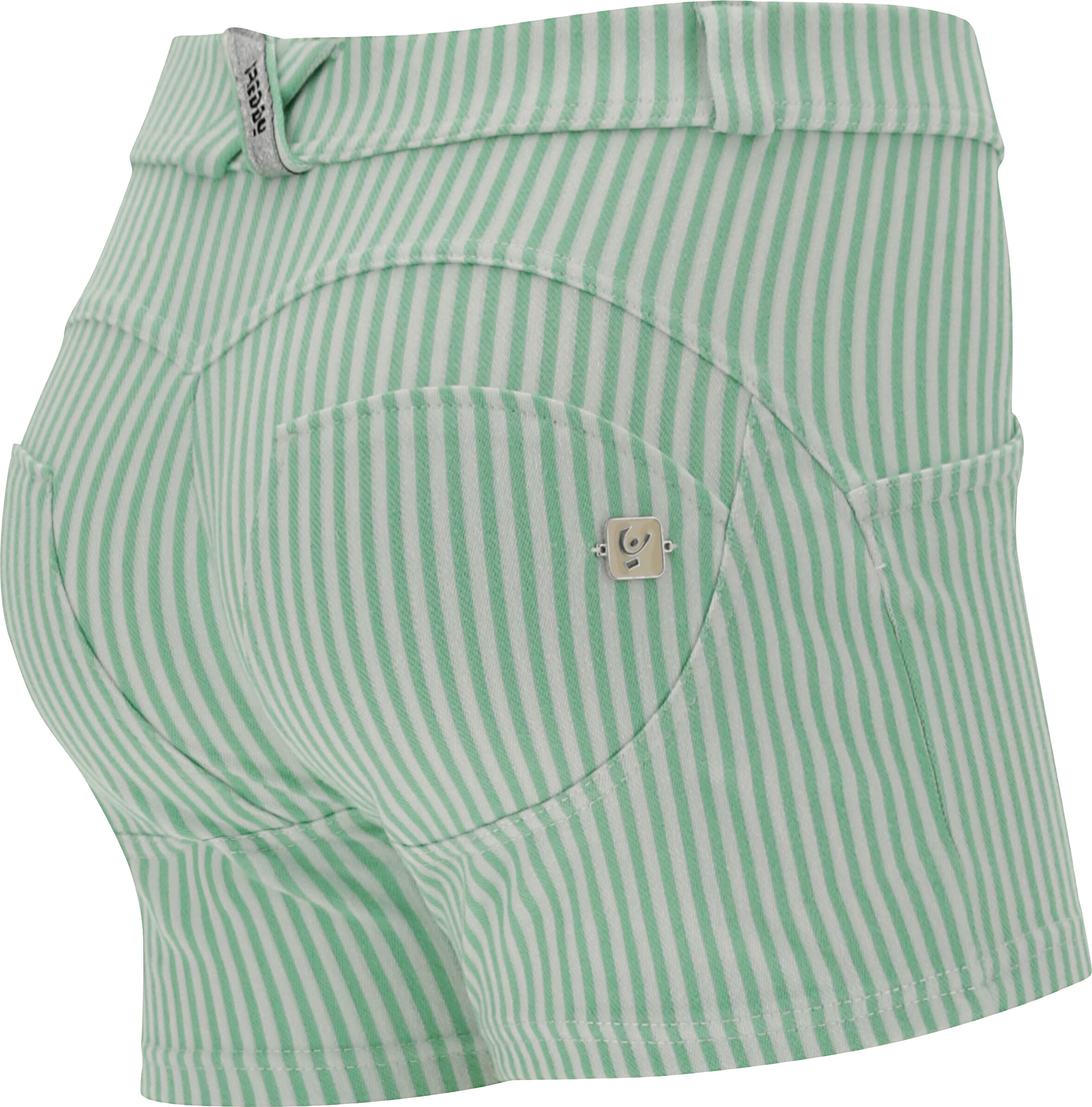 Freddy Shorts push up WR.UP® a righe colore pastello Green Ash-White Stripes Donna Small