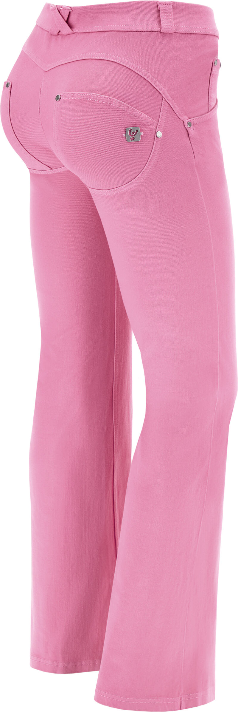 Freddy Pantaloni push up WR.UP® flare in gabardine effetto used Pink Cosmos Donna Large