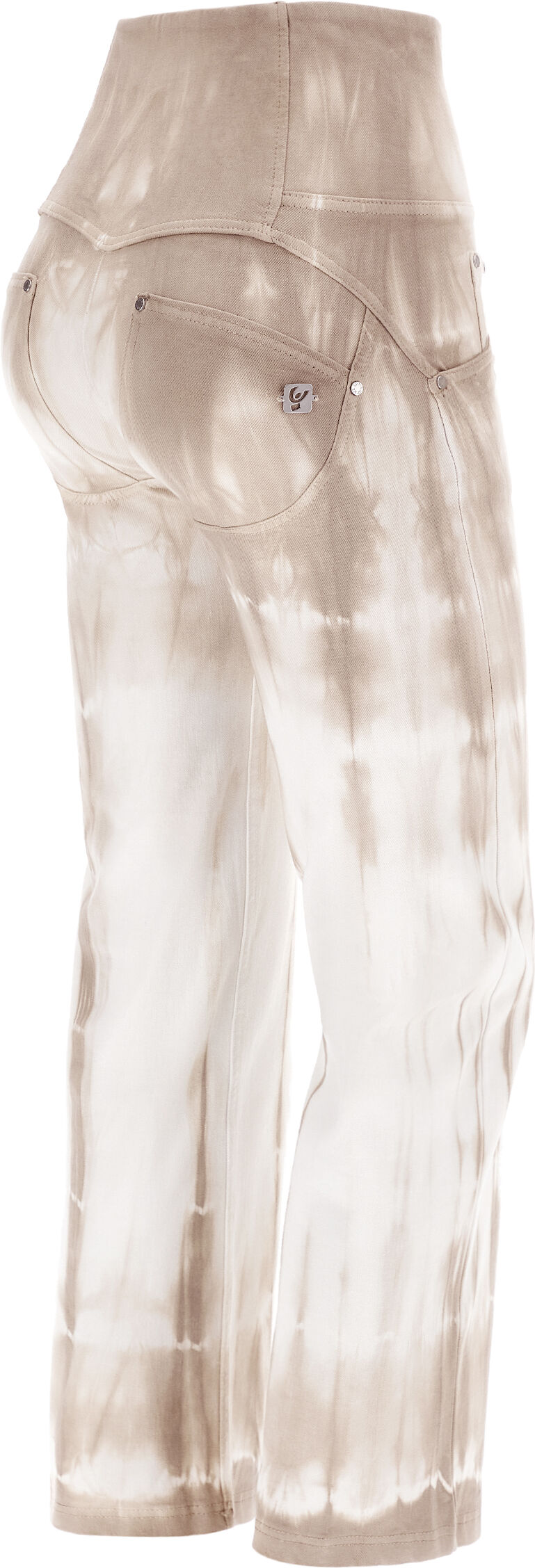 Freddy Pantaloni push up WR.UP® cropped vita alta gabardine tie dye Beige-White Tie Dye Donna Medium