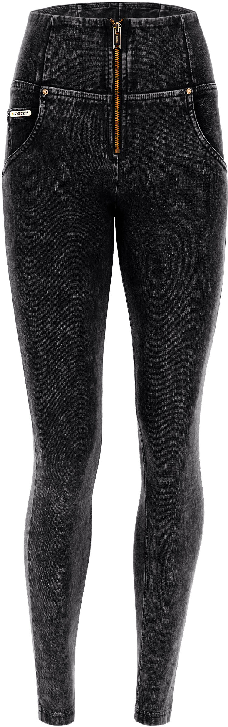 Freddy Jeans WR.UP® vita alta in bull denim navetta marble wash Nero Donna Medium