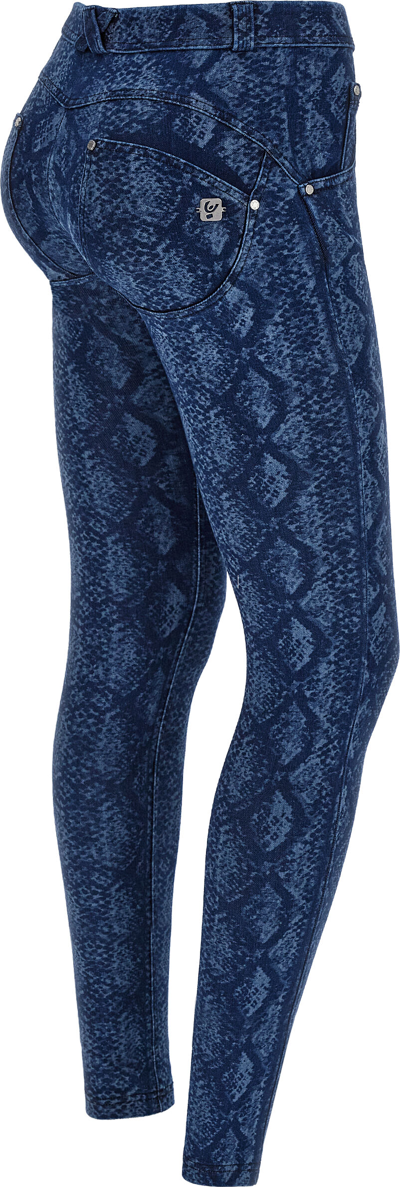 Freddy Jeans WR.UP® in denim navetta stampa pitonata in tono Snake L. Print-Den.Indigo- Blu Donna Small