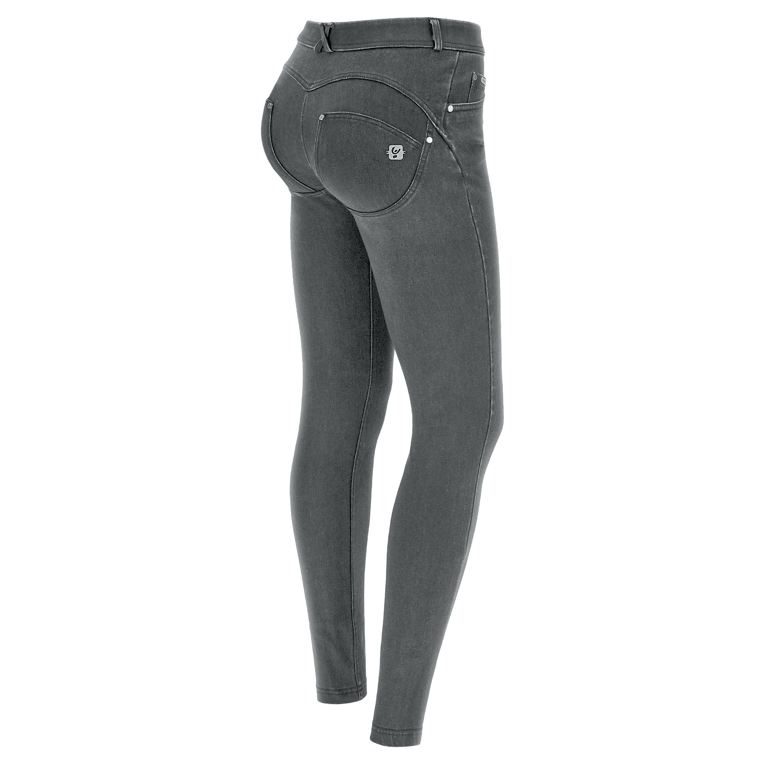 Freddy Jeans push up WR.UP® vita alta superskinny in denim navetta Light Grey-Seams Black Donna Extra Small