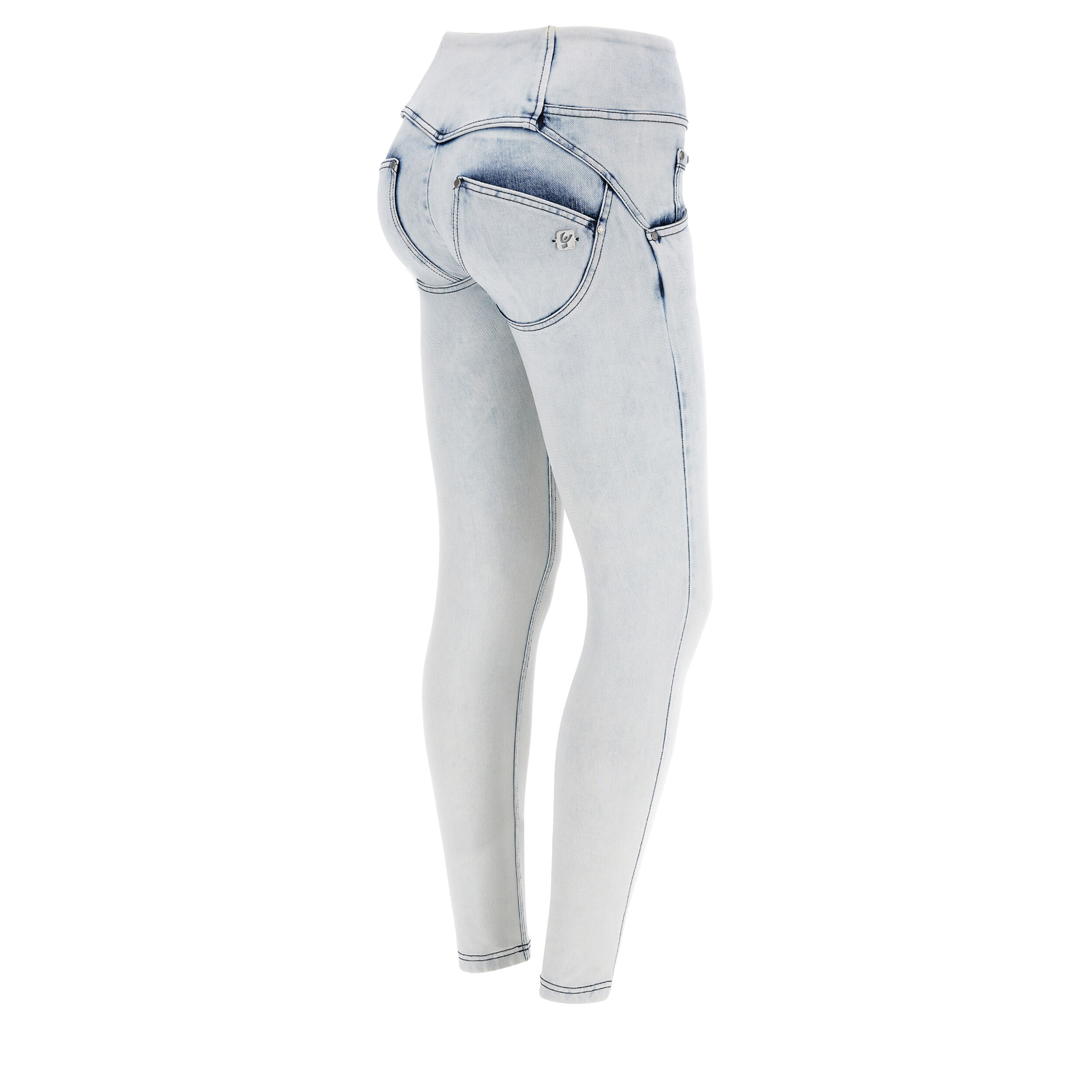 Freddy Jeans push up WR.UP® 7/8 superskinny denim navetta bleached Jeans Blu Chiaro-Cucitureblu Donna Extra Large