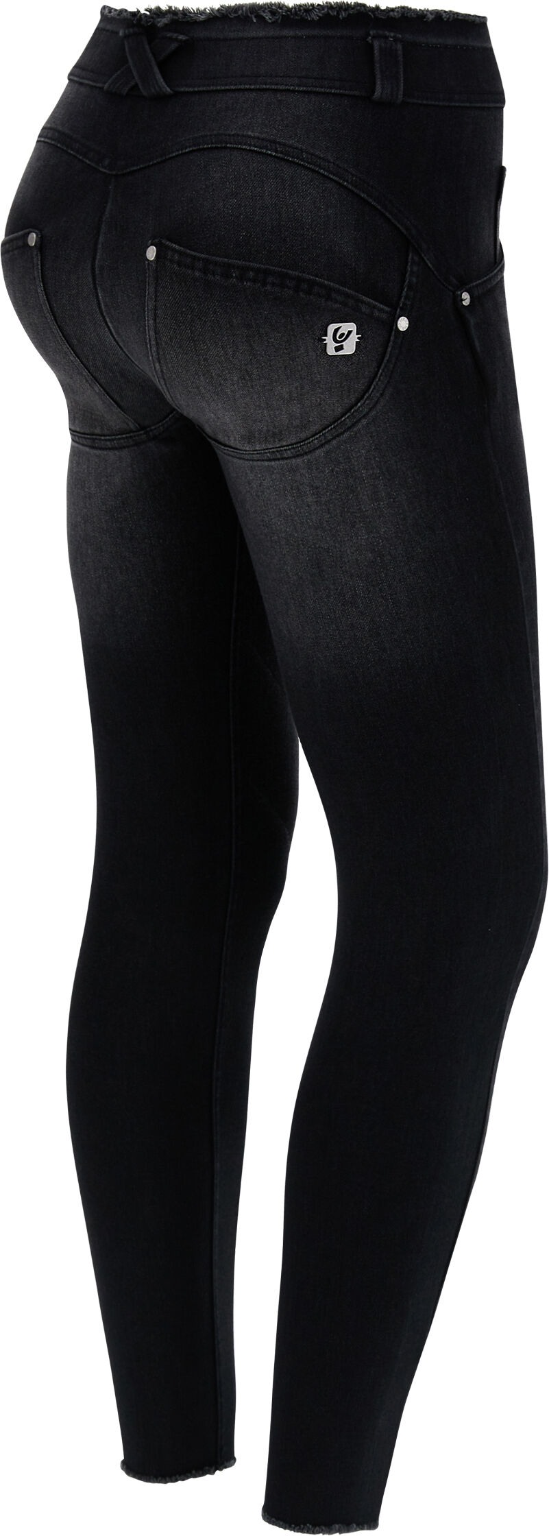 Freddy Jeans push up WR.UP® lunghezza 7/8 con dettagli taglio vivo Jeans Nero-Cuciture In Tono Donna Extra Large