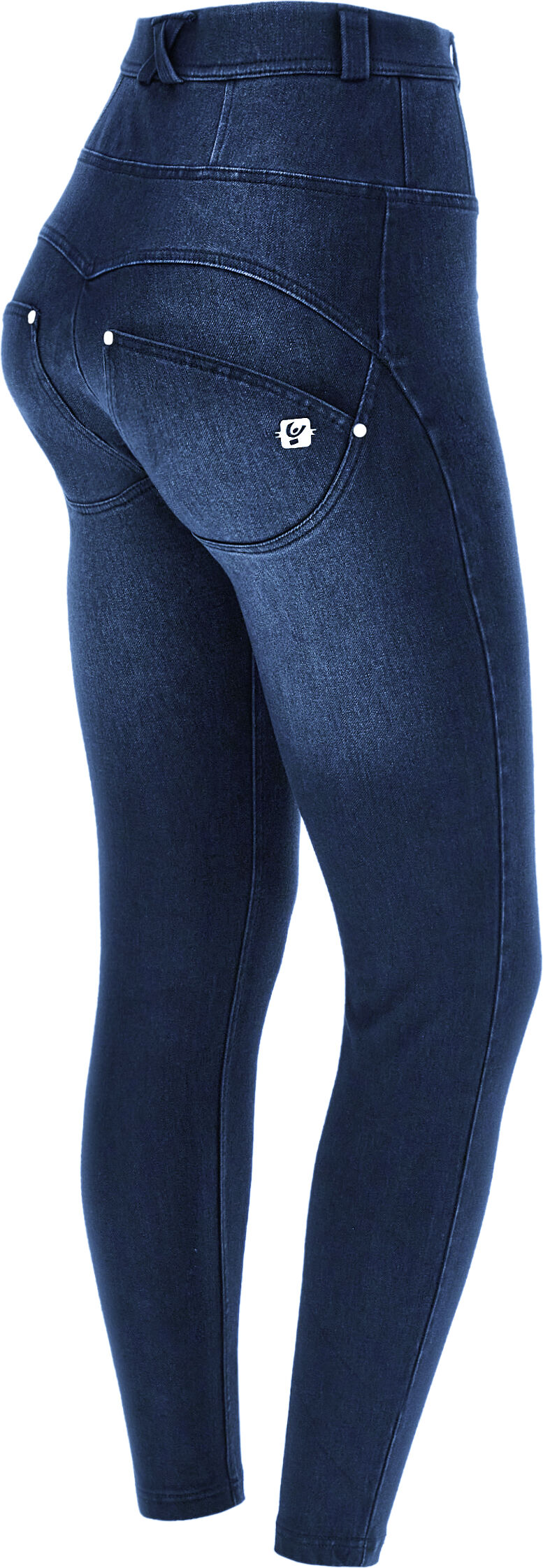 Freddy Jeans WR.UP® in navetta con vita altissima stile bustier Dark Jeans-Seams On Tone Donna Medium