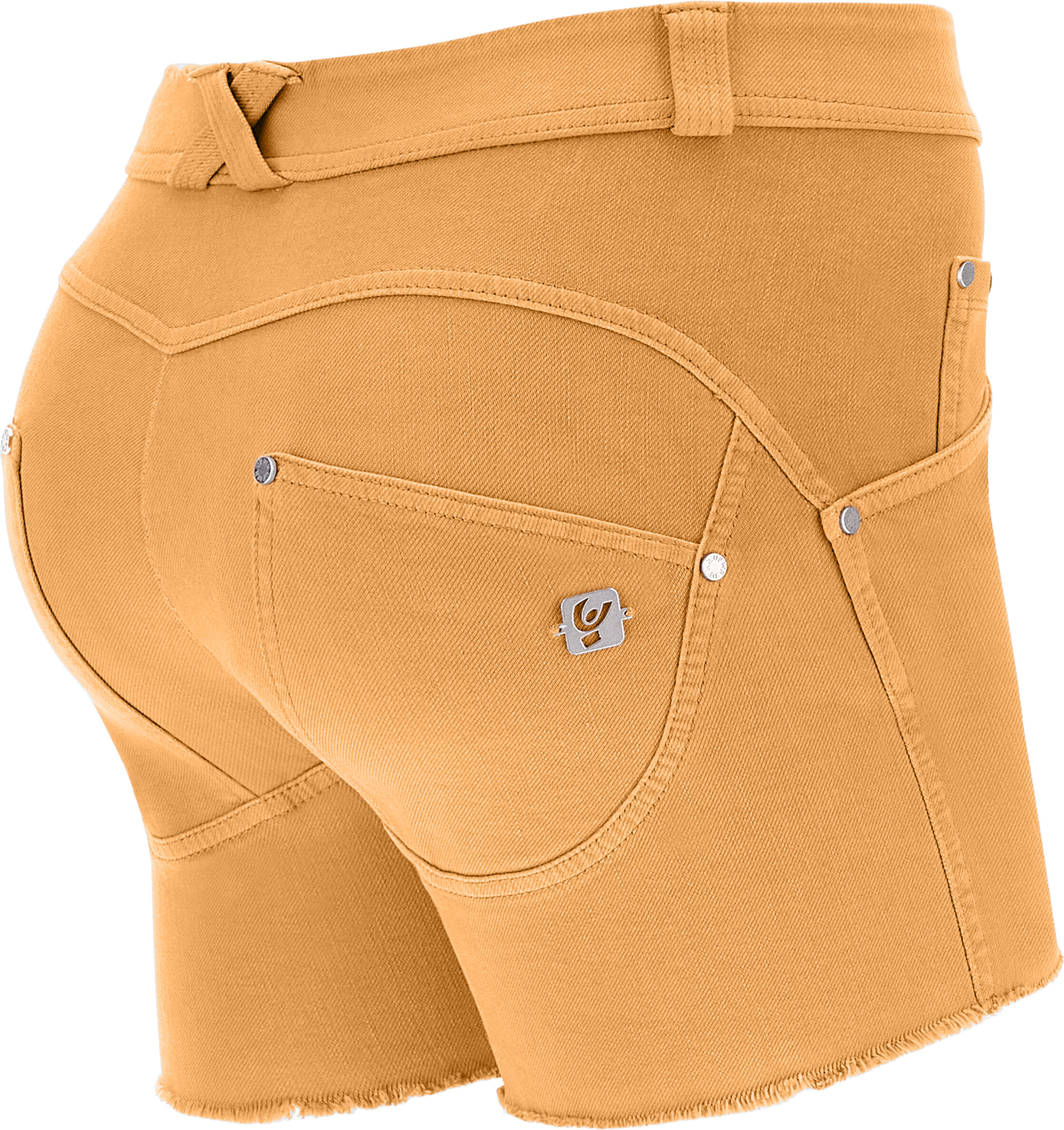 Freddy Shorts WR.UP® in denim navetta ecologico fondo sfrangiato e abrasioni Topaz Donna Medium