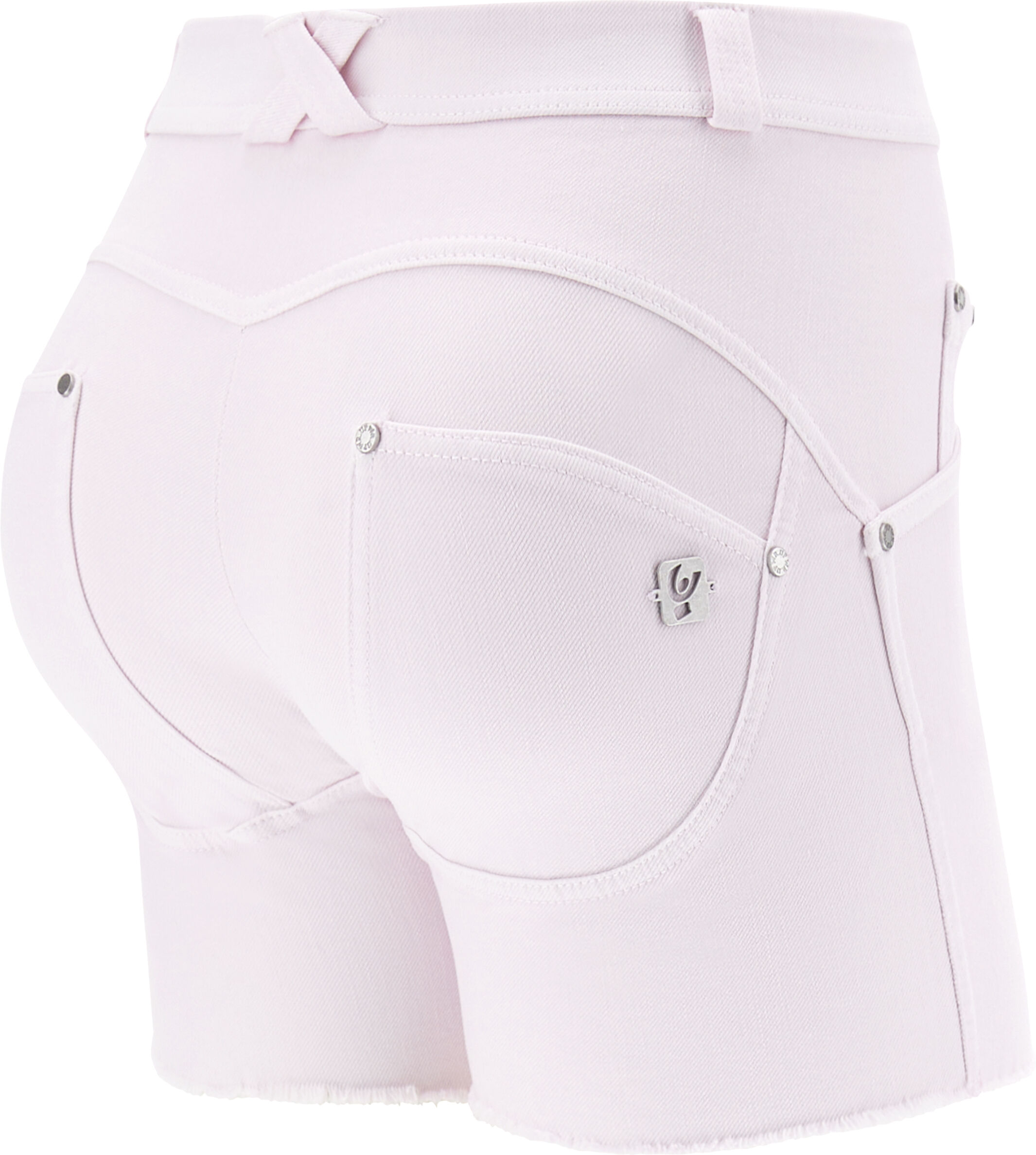 Freddy Shorts WR.UP® in denim navetta ecologico fondo sfrangiato e abrasioni Orchid Ice Donna Small