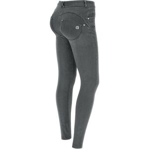 Freddy Jeans push up WR.UP® vita alta superskinny in denim navetta Light Grey-Seams Black Donna Small