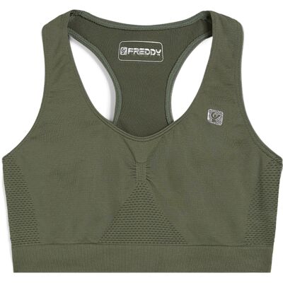 Freddy Reggiseno sportivo seamless dal sostegno medio Beetle Green Donna Medium/Large Freddy Reggiseno sportivo seamless dal sostegno medio Beetle Green Donna Medium/Large