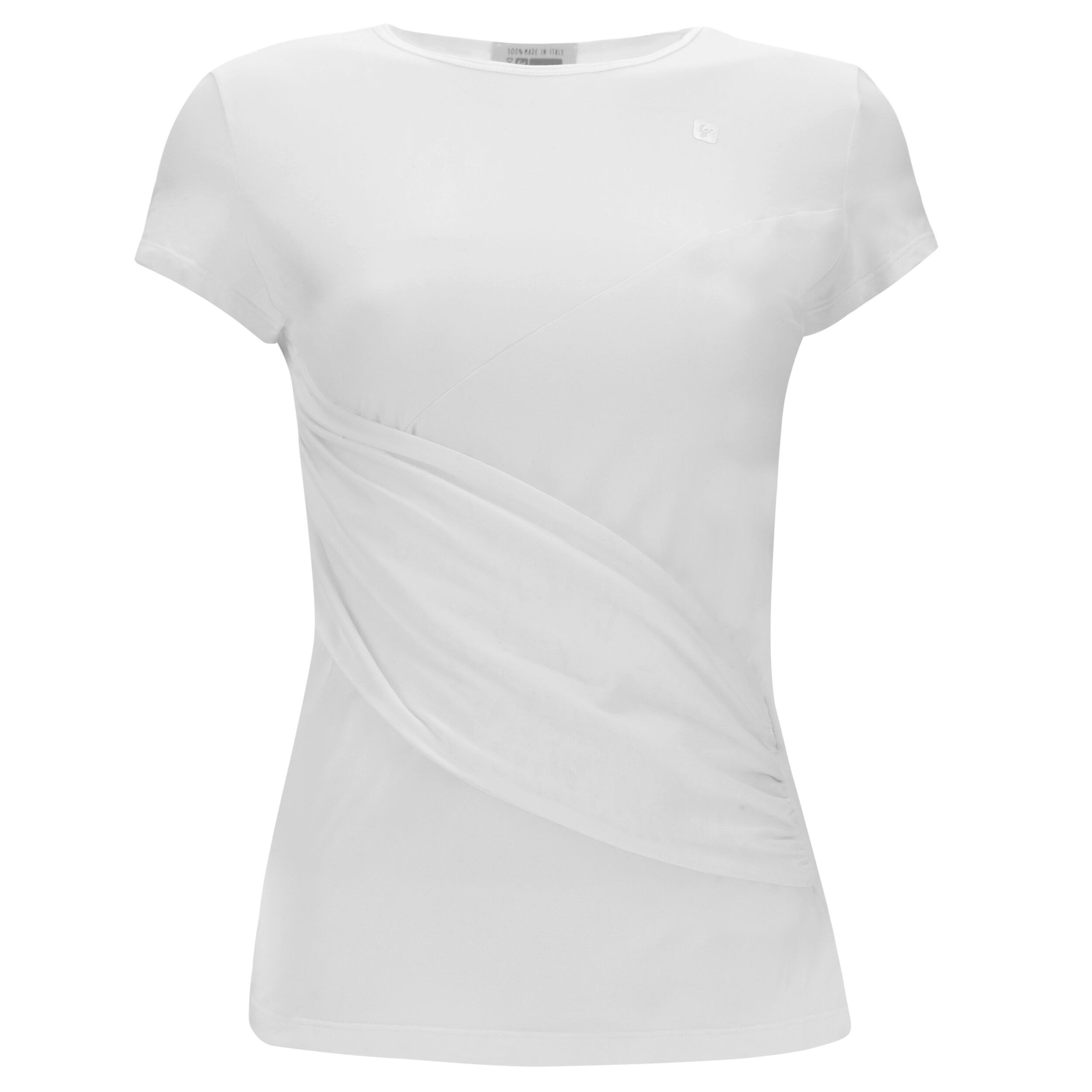 Freddy T-shirt yoga con gioco di incroci - 100% Made in Italy Bianco