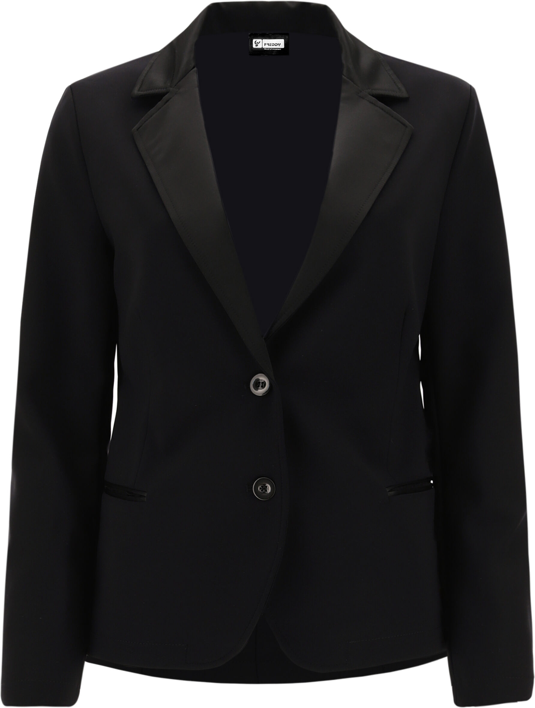 Freddy Blazer con dettagli in raso stile smoking Nero Donna Small