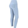 Freddy Pantaloni push up WR.UP® 7/8 vita alta con bottoni in tessuto navetta con strappi Blue Fog Donna Medium