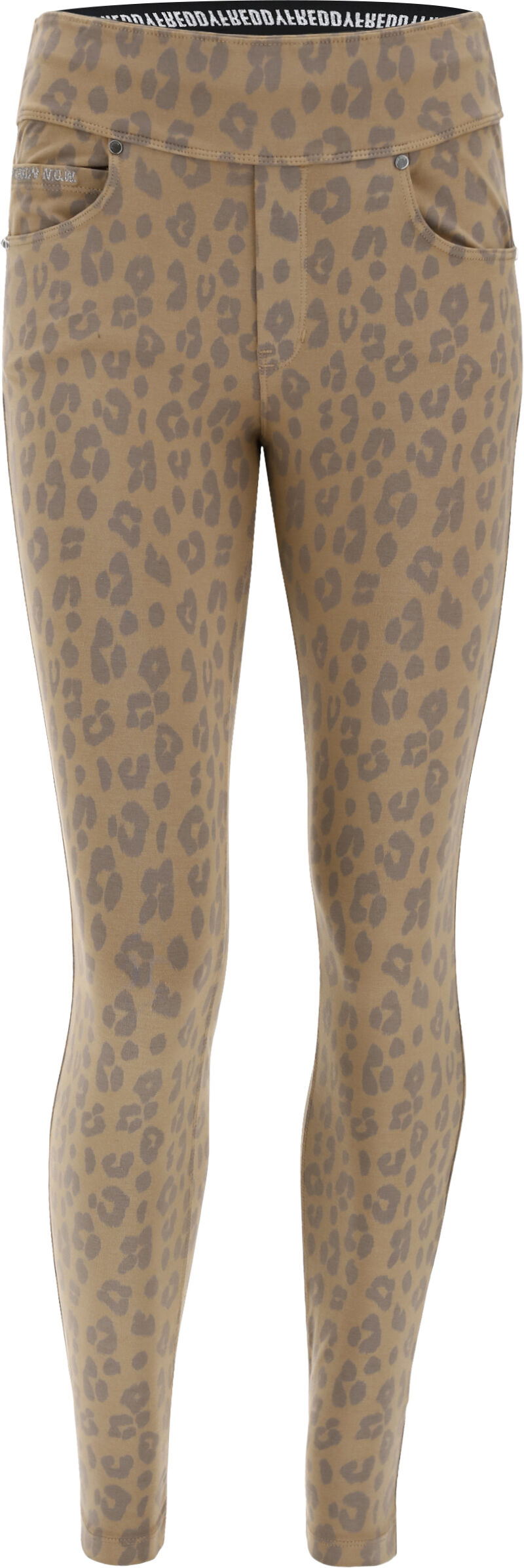 Freddy N.O.W.® Pants Yoga vita media fantasia animalier tono colore Beige Leopard Animalier