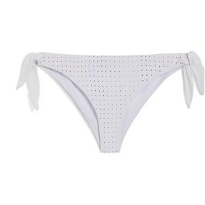 Freddy Slip bikini decorato da strass con chiusura a fiocchi Bianco Donna Small