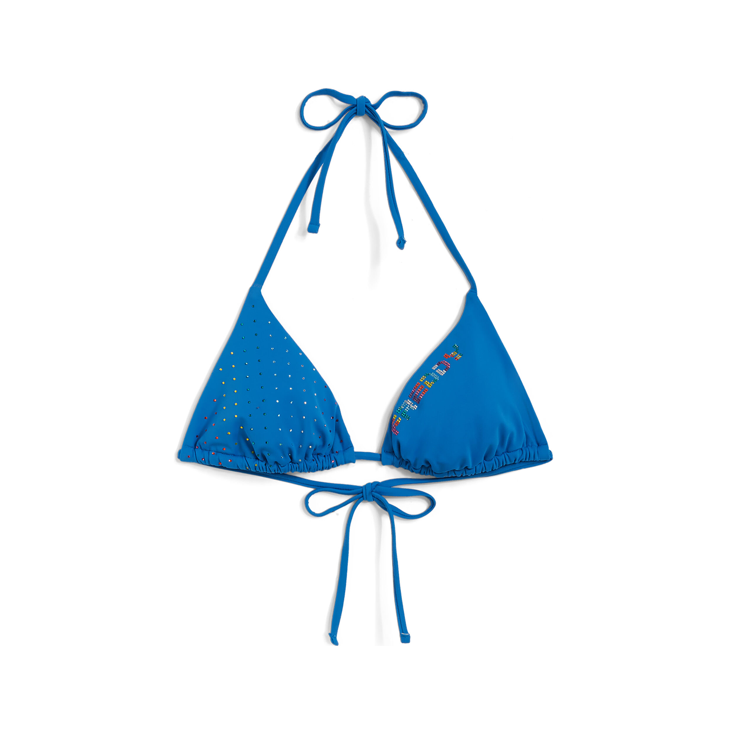 Freddy Top bikini a triangolo decorato da strass Blu Donna Large