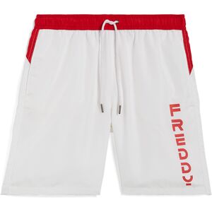 Freddy Bermuda da mare con tasche e dettagli in contrasto colore Bianco Uomo Small