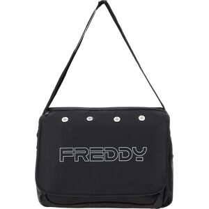 Freddy Borsa Messenger Bag in nylon nero con maxi-logo  Nero Donna Unica