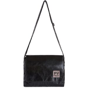 Freddy Borsa a tracolla in tessuto coated lucido Nero Donna Unica