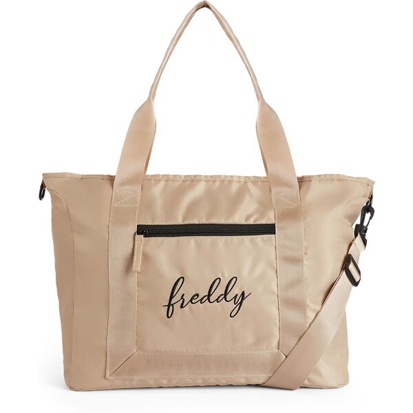 freddy borsa tote bag con tracolla con logo ricamato sand + leopard animalier donna unica