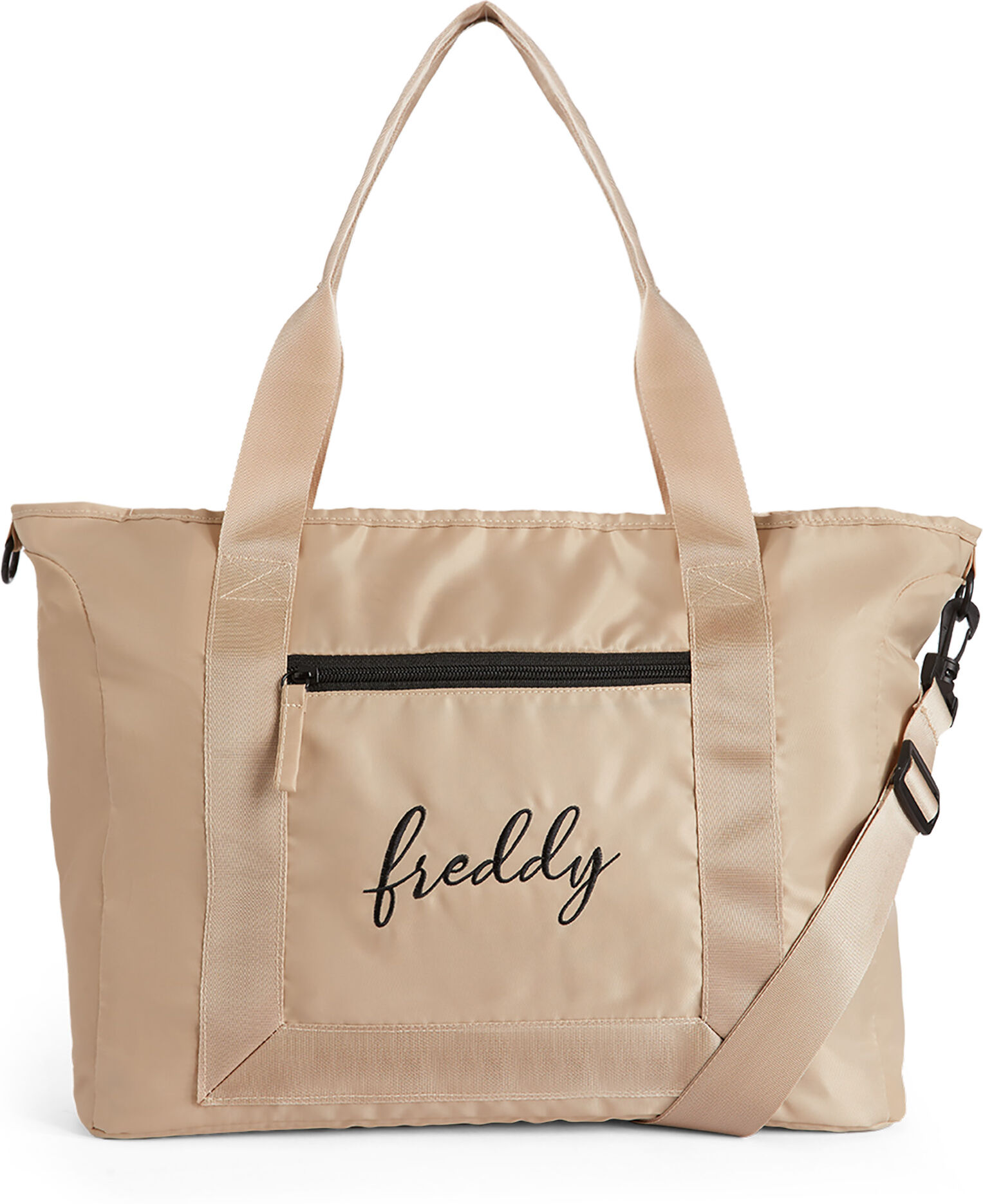 freddy borsa tote bag con tracolla con logo ricamato sand + leopard animalier donna unica