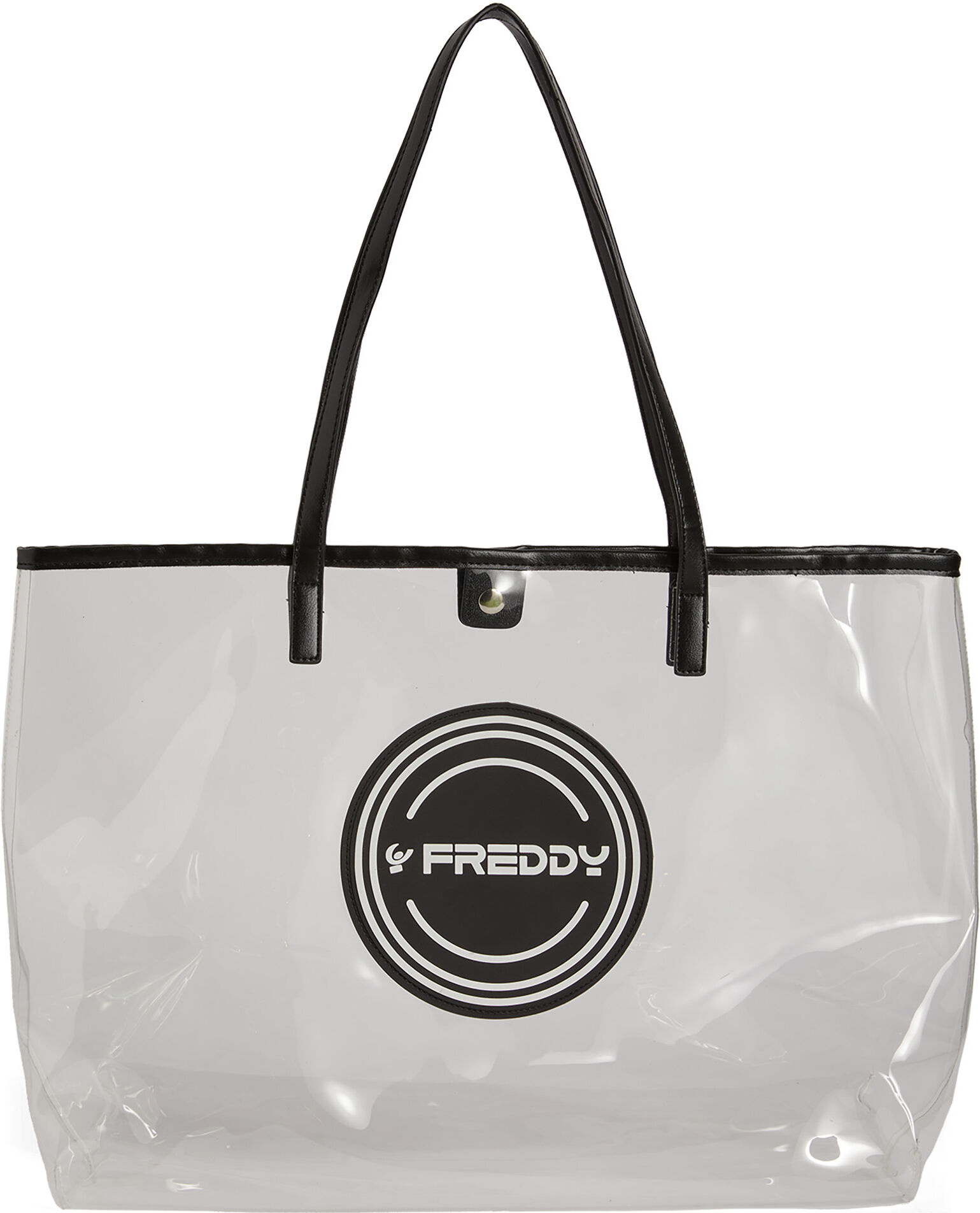 Freddy Borsa shopper in pvc trasparente con logo tondo Bianco Donna Unica