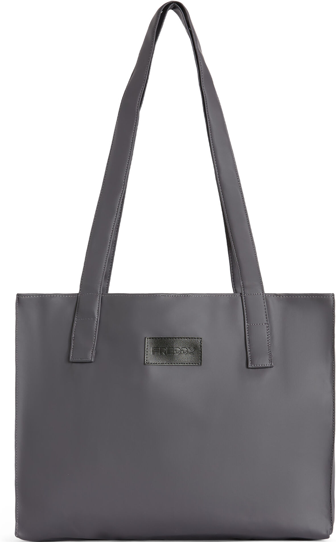 Freddy Shopping bag in similpelle con logo applicato Blackened Pearl Donna Unica