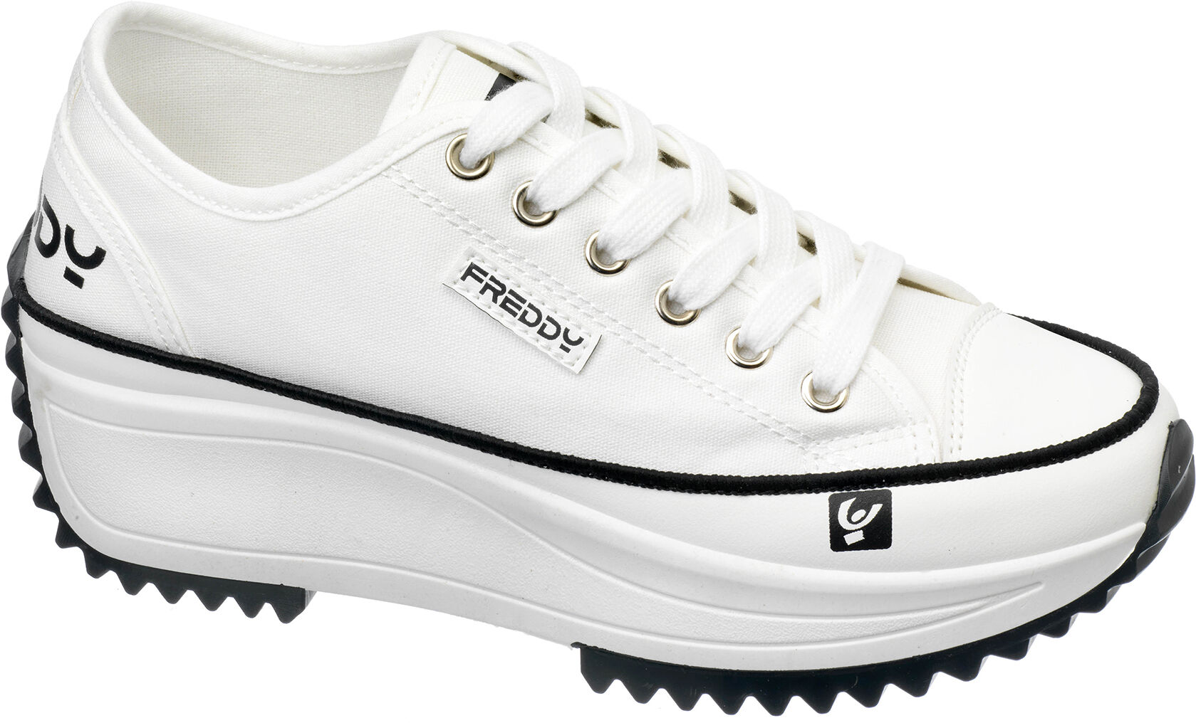 Freddy Sneakers in tela da donna alte con plateau White Donna 38