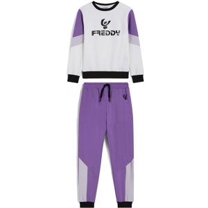 Freddy Tuta junior bicolore con maglia girocollo e stampa  Bianco Junior 4 Anni