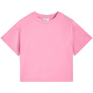 Freddy T-shirt corta da bambina con logo glitter sulla spalla Rosa Junior 10 Anni